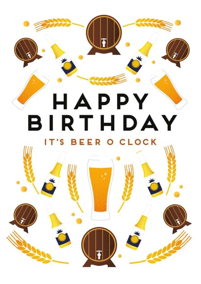 beer alcohol Birthday Card 29484 created by Pepper Pot Studios