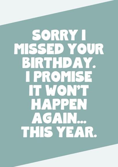 Funny Belated Birthday Card, Sorry This Is Late created by SixElevenCreations