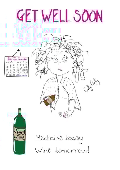 humour get Get Well Card 6975 created by Curly Girly