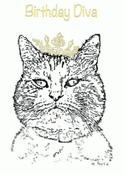 cat Female Birthday Card 27320 created by oi Doris