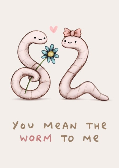 worm love Anniversary Card 22637 created by Sophie Corrigan