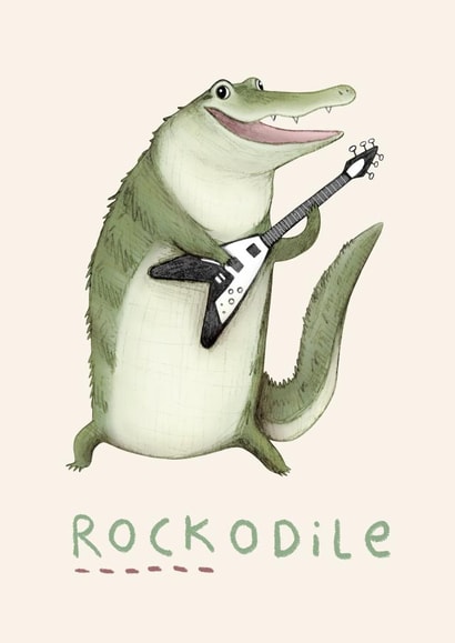 rock rockodile Birthday Card 1125 created by Sophie Corrigan