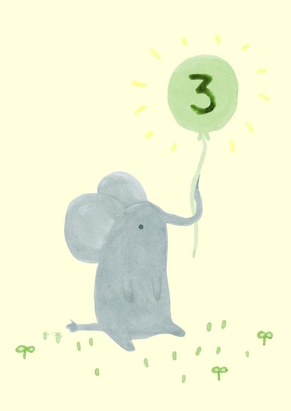 elephant 3 Birthday Card 1127 created by Sophie Corrigan