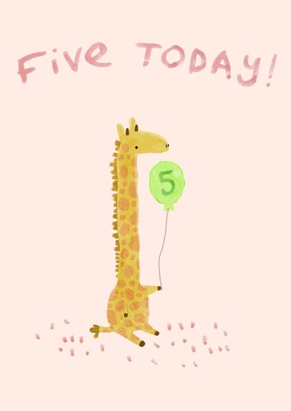 5 giraffe Birthday Card 22640 created by Sophie Corrigan