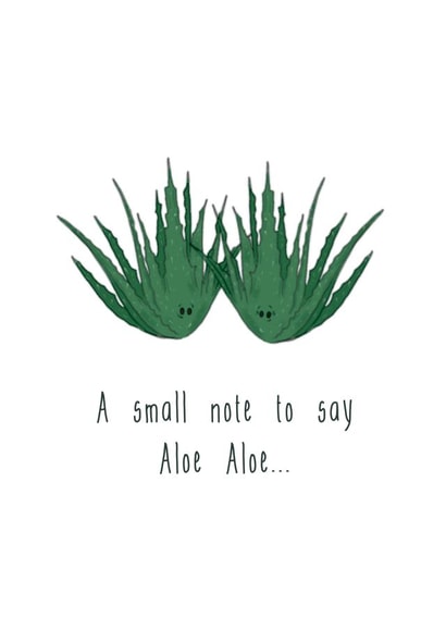 aloe plant Just because Card 7475 created by Punderstanding Life