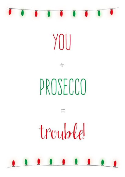Christmas prosecco Christmas Card 26856 created by Caryl Halstead