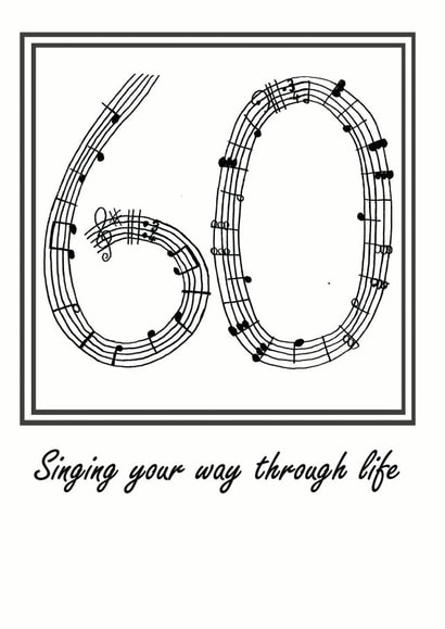 60 60th Birthday Card 7016 created by A Ray of Sunshine Cards