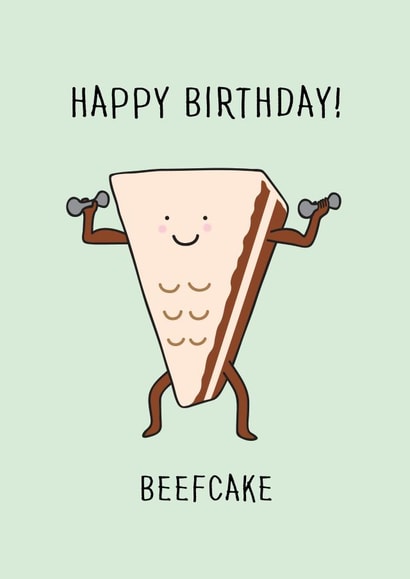 Beefcake birthday card created by Milkyprint