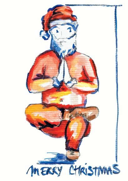 yoga hot Christmas Card 29582 created by Flo Le B.