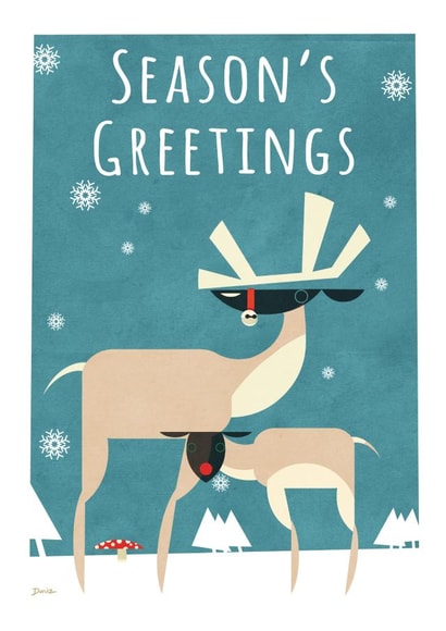reindeer Male Christmas Card 23733 created by Daviz