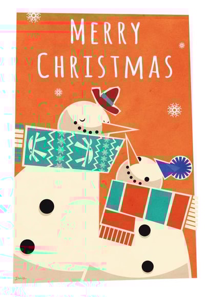 snowman Male Christmas Card 23736 created by Daviz