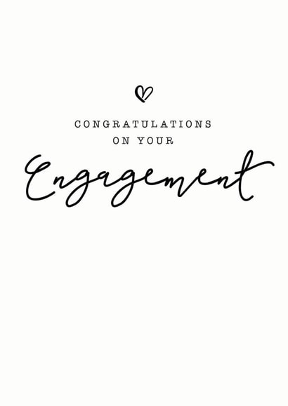 Congratulations on your engagement card - Love heart - Minimalist created by Emma Maddocks
