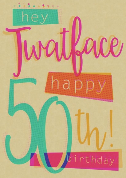 fifty fiftieth Birthday Card 5591 created by Lizzie O'Grady