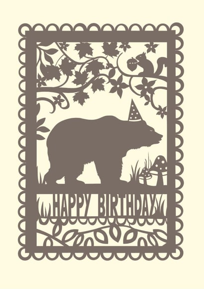 Classic Birthday Card - Bear - Woodland created by Pogofandango