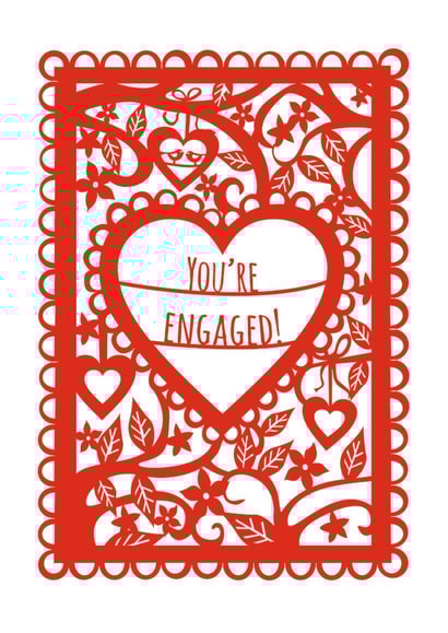 Red Engagement Heart Card created by Pogofandango