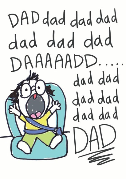 Dad dad DAD Father's Day card created by Doodlesworth