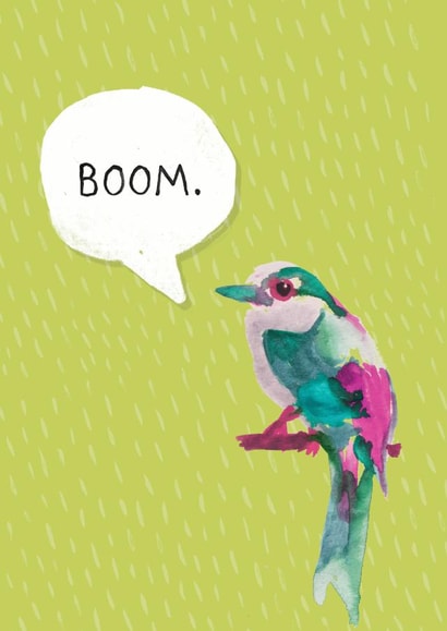 boom congratulations Exams Card 7715 created by Little Birds Talk + Paper Hawk