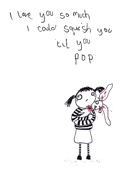 Valentines ALTERNATIVE Valentines Day Card 29578 created by Memento Mori