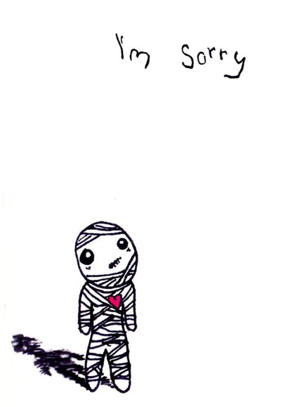 sorry gothic Sorry Card 7452 created by Memento Mori