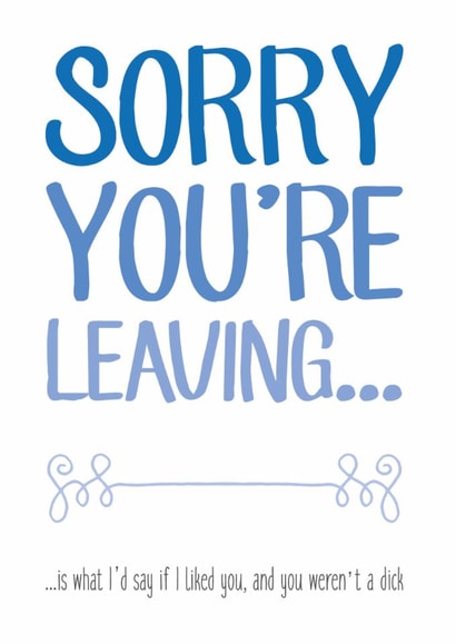 Leaving new New Job Card 7719 created by Em Eato