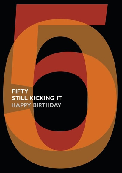 50th 50 Birthday Card 5592 created by Lizzie O'Grady