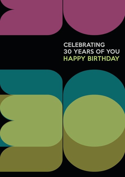 30 30TH Birthday Card 27958 created by Lizzie O'Grady