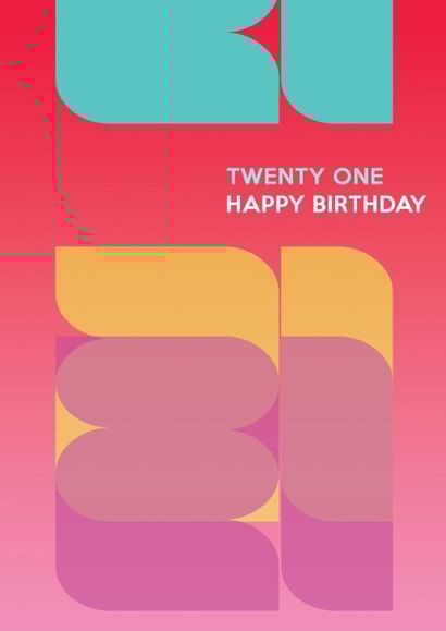 21st 21 Birthday Card 27959 created by Lizzie O'Grady