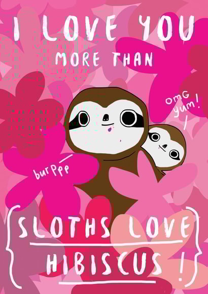 Sloth love card created by Heidi Burton