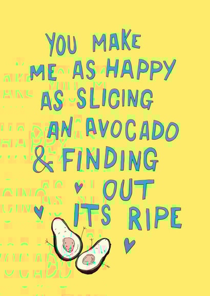 love avocado Valentines Day Card 29639 created by Yasmin Morris