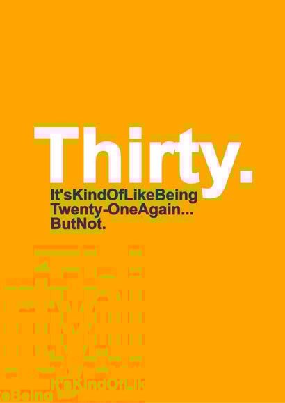 30 thirty Birthday Card 5660 created by Redrakoon