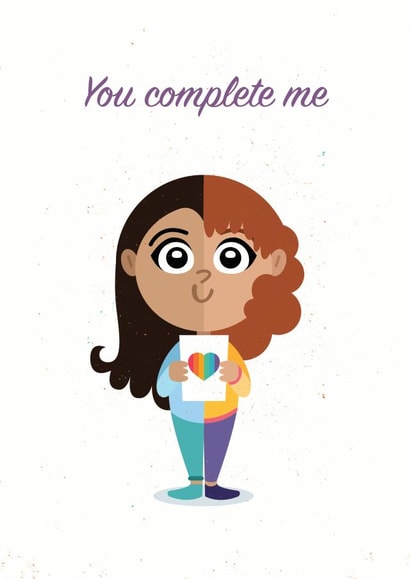 transgender love Valentines Day Card 5044 created by Michelle Hird