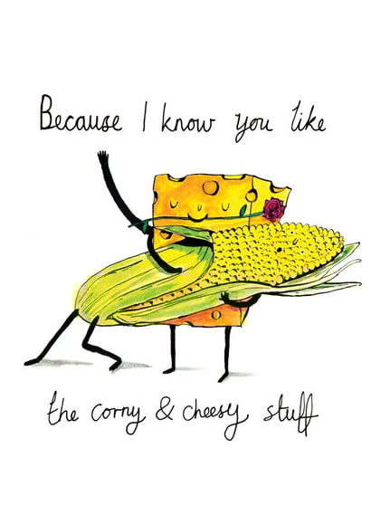 corny mushy Anniversary Card 27862 created by Jelly Armchair