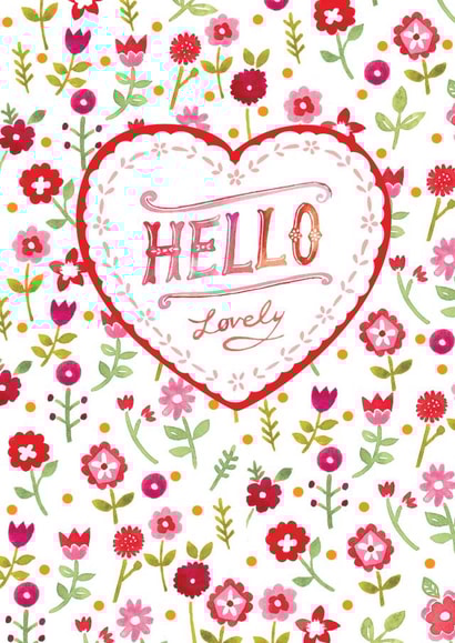 hello lovely Just because Card 6428 created by Louise Anglicas