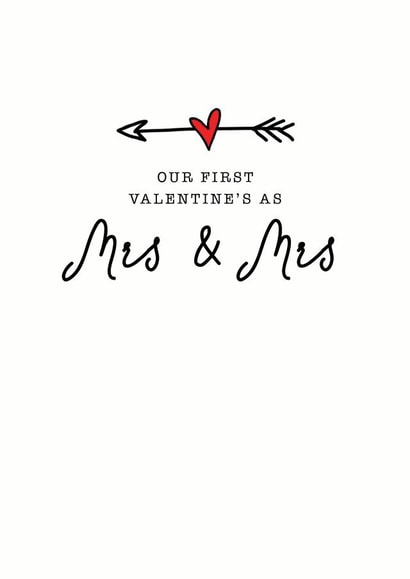 lesbian lgbt Valentines Day Card 7680 created by Emma Maddocks