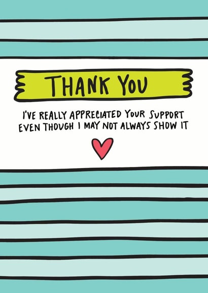 Thank You For Your Support Card created by Angela Chick