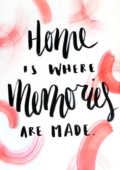 Modern New Home Card - Home Is Where Memories Are Made created by Bee Davies
