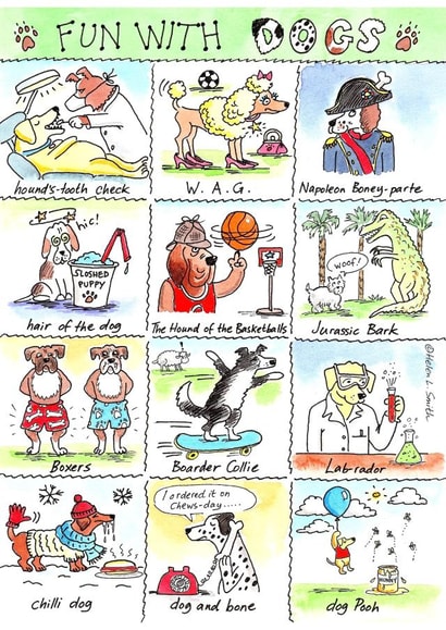 fun dogs Just because Card 7980 created by Helen L Smith