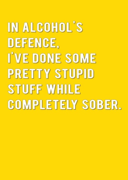 drunk stupid Birthday Card 6525 created by Redback Cards