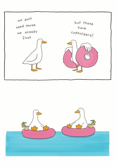 Cute Birthday Card - Ducks - Cupholders created by Redback Cards