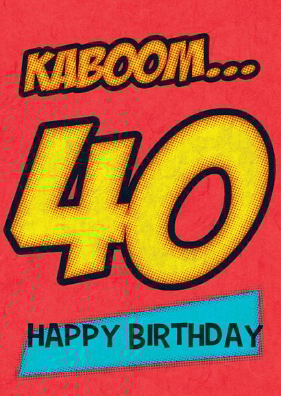 40 forty Birthday Card 5597 created by Lizzie O'Grady