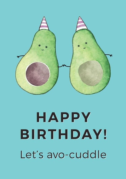 avocado birthday Birthday Card 6385 created by Nicole Julia