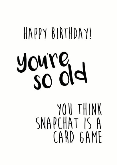 snapchat funny Birthday Card 7996 created by Little Stars Prints