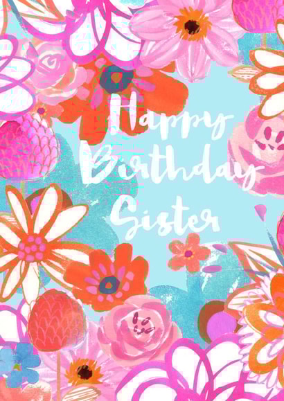 Pretty Birthday Card - Sister - Happy Birthday Sister created by From A Place of Wonder