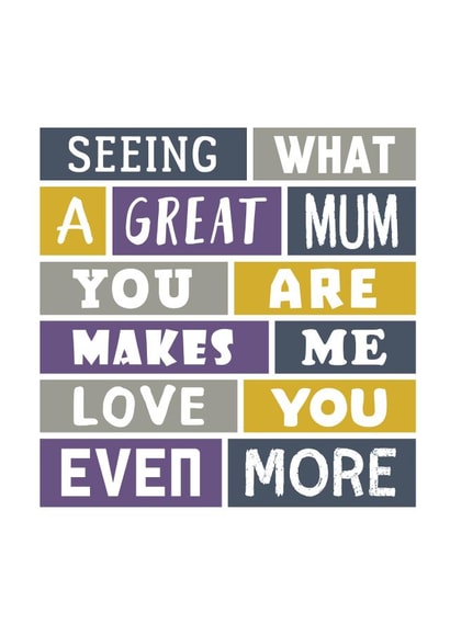 Heartfelt Mothers Day Card For Wife, Partner, Fiancee, Girlfriend created by SixElevenCreations