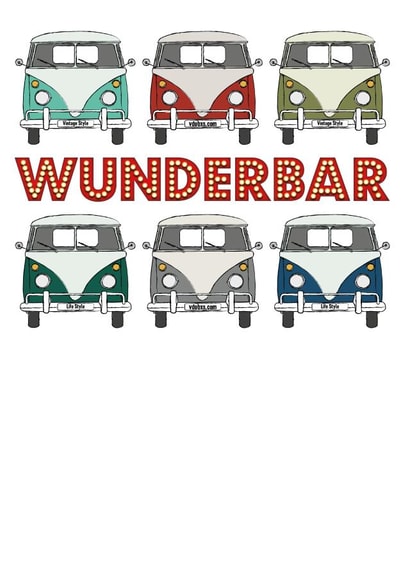 wunderbar splitty Congratulations Card 8007 created by vdubxs