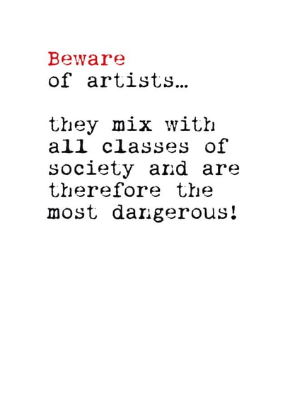 beware artist Just because Card 8009 created by Passion 4