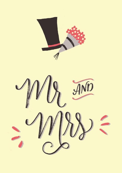 Mr and Mrs - wedding - yellow created by Ariane Vieira