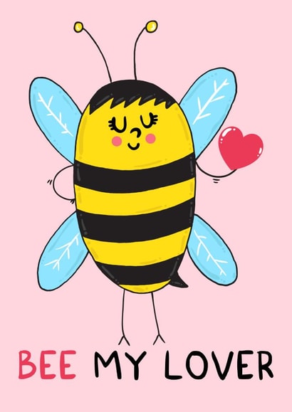 bee lover Valentines Day Card 23135 created by Adrian Serghie