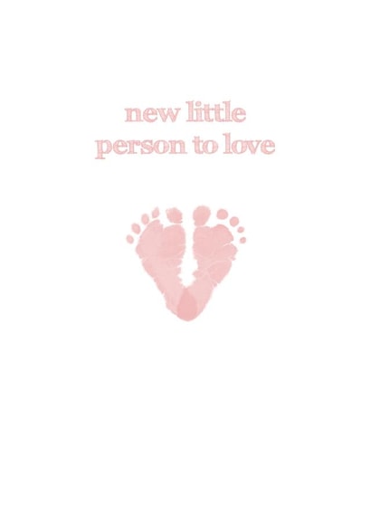 Pink footprints new born card created by Ginger Ink Design