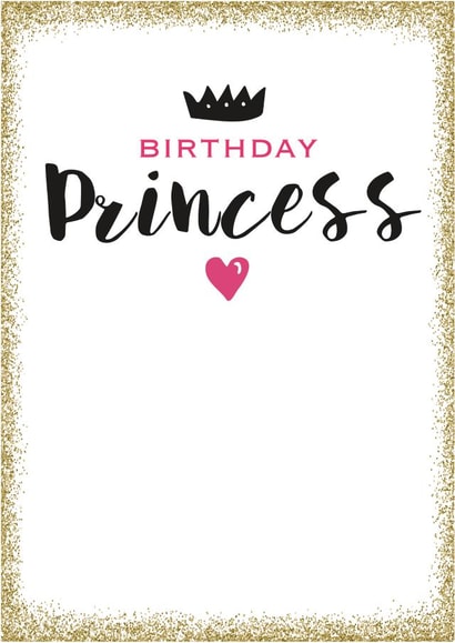 PRINCESS typography Birthday Card 2793 created by Always Sparkle